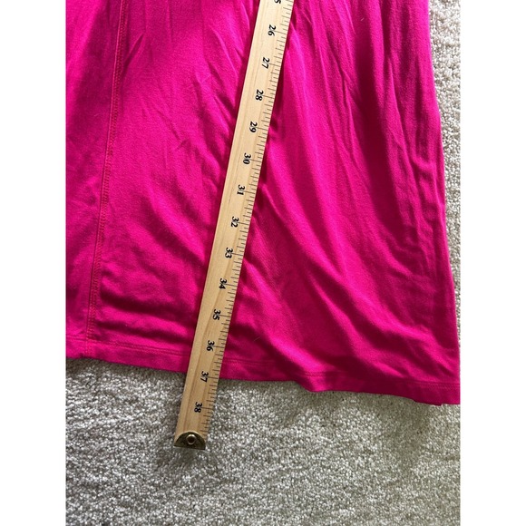 Time and Tru Dress Women's Medium Fuchsia Burst Rayon Spandex Sleeveless - Picture 3 of 6